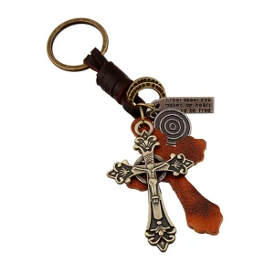 Vacker nyckelring i Steampunk-stil – kors / krusifix