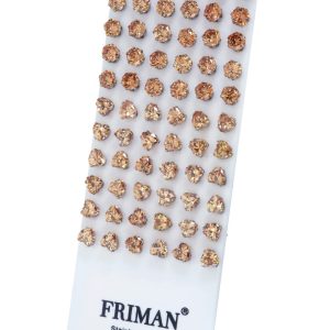36-Par Stålörhängen (Runda & Hjärtan Cubic Zirkonia)