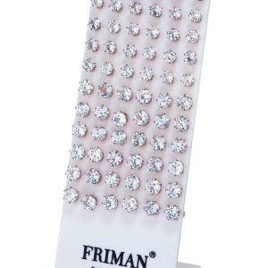 36-Par Guldförgyllda Stålörhängen (Runda Cubic Zirkonia)