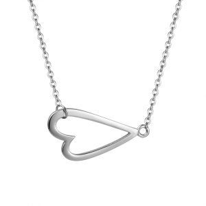 Silverhalsband med Hjärta (2-Pack)