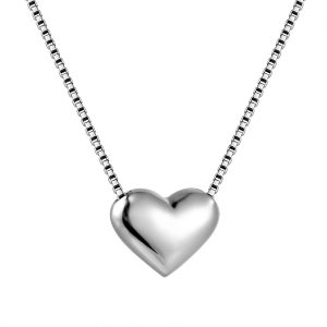 Silverhalsband med Hjärta (2-Pack)