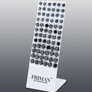 36-Par Örhängen i Silver (Runda Svarta Cubic Zirkonia Stenar)