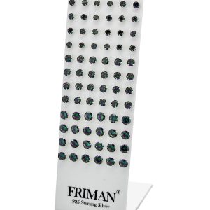 36-Par Örhängen i Silver (Runda Cubic Zirkonia Stenar)
