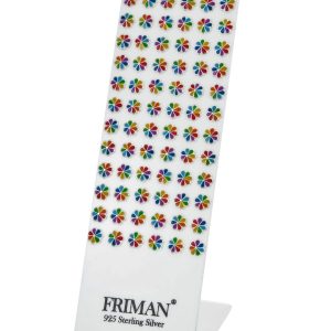 36-Par Örhängen i Silver (Modell med Pride Blommor)