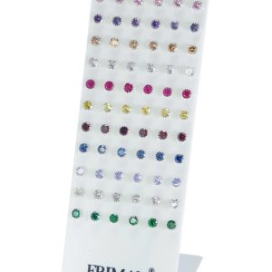 36-Par Örhängen i 925 Sterling Silver (Runda Cubic Zirkonia)