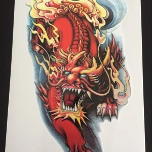 Tillfällig Tatuering 21 x 15cm -Asian Dragon