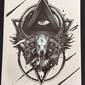 Tillfällig Tatuering 21 x 15cm – All seeing eye
