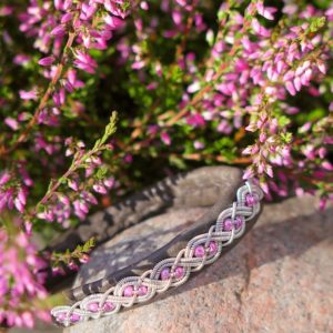 Tennarmband Droppen med rosa pärlor