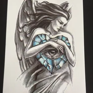 Tillfällig Tatuering 21 x 15cm – Angel