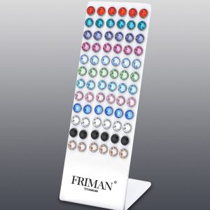 36-Par Hudvänliga Örhängen i 100% Titan (Swarovski Stenar, 8 mm)