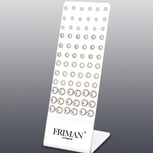 36-Par Hudvänliga Örhängen i 100% Titan (Swarovski Stenar, Guld)
