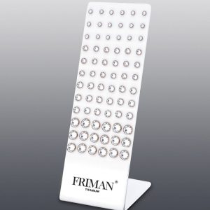 36-Par Hudvänliga Örhängen i 100% Titan (Swarovski Stenar, Rose)