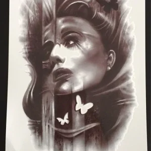 Tillfällig Tatuering 21 x 15cm – Woman