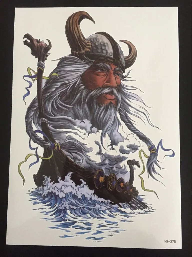 Tillfällig Tatuering 21 x 15cm – viking