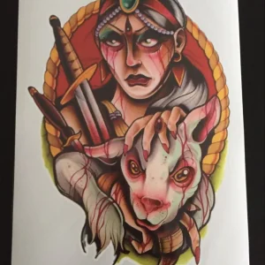 Tillfällig Tatuering 21 x 15cm – sierska / häxa