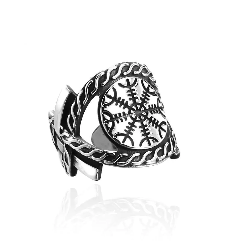 Ring – Nordisk Mytologi – Öppen ring med Skräckhjälmen - Bild 2