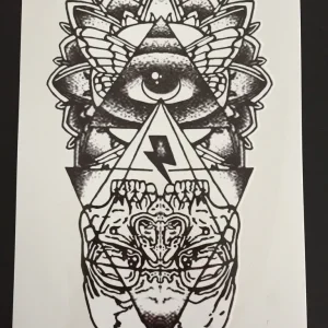 Tillfällig Tatuering 21 x 15cm – All seeing eye