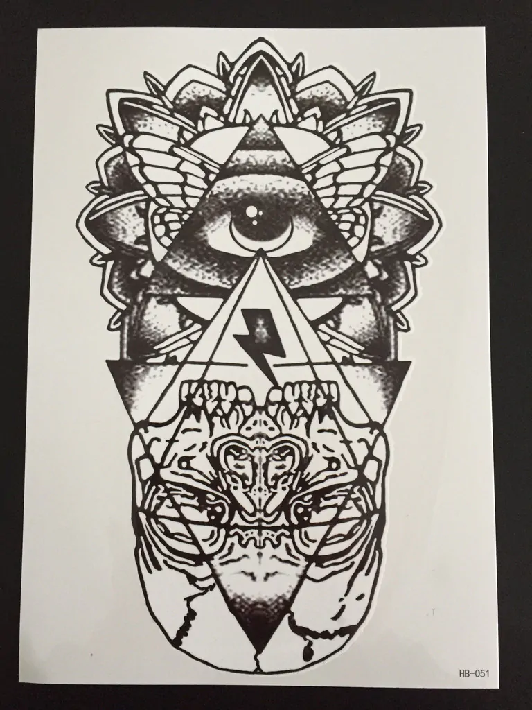 Tillfällig Tatuering 21 x 15cm – All seeing eye