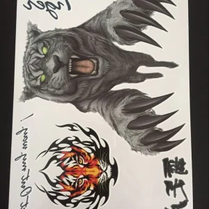 Tillfällig Tatuering 21 x 15cm -Tigers