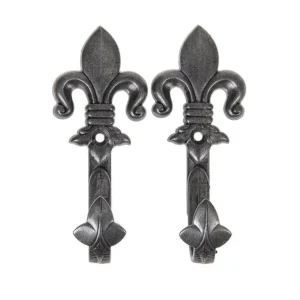 Kolser – Dekorativa krokar för upphänging – Fleur-de-lis 2-pack