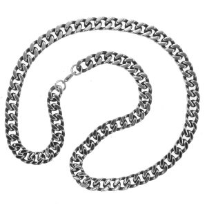 Mörkborstade Pansarkedjor i Stål (Bredd 11.0 mm, 2-Pack)