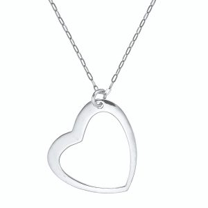 Silverhalsband med Hjärta (2-Pack)