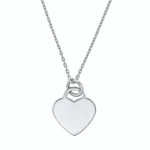 Silverhalsband med Hjärta (2-Pack)