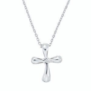 Silverhalsband med Silverkors (2-Pack)