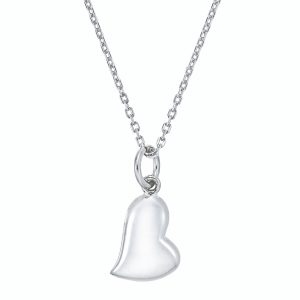 Silverhalsband med Hjärta (2-Pack)
