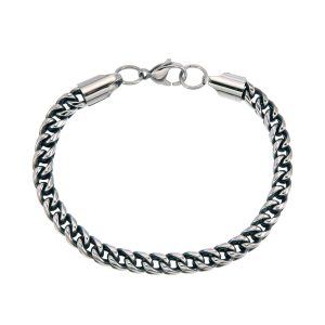 Herrarmband, Mörkborstad Fyrkantigt Pansararmband (2-Pack)