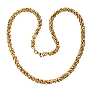 Tvinnad länk i Guldförgyllt Stål (2-Pack)