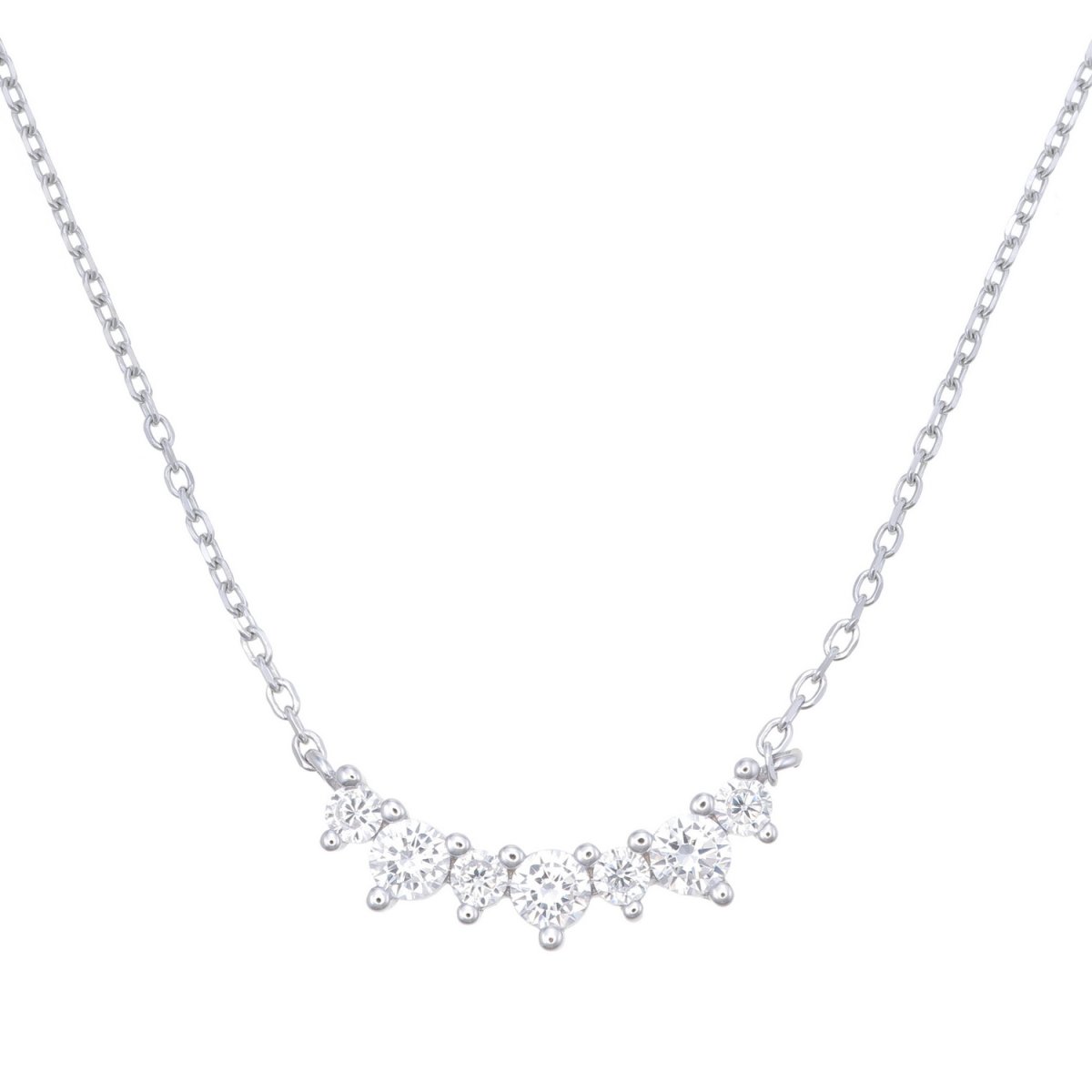 Damhalsband i Rodierat 925 Sterling Silver (2-Pack, Gnistrande Cubic Zirkonia) - Bild 2