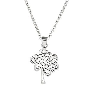 Damhalsband i Silver, Kedja med Tree of Life (2-Pack)