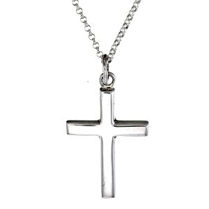 Damhalsband i Silver, Kedja med Kors (2-Pack)