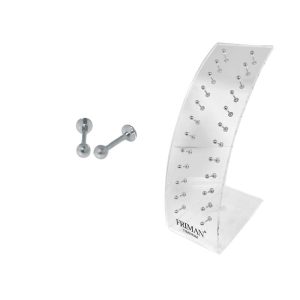 24st Kvalitets Piercing i Titan G23 (Labrett Med Kula, Anv. Läpp)