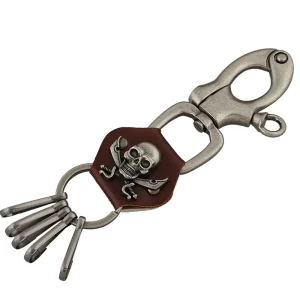 Vacker nyckelring i Steampunk-stil –  pirate skelleton