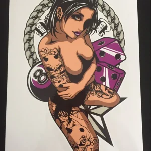Tillfällig Tatuering 21 x 15cm – Woman