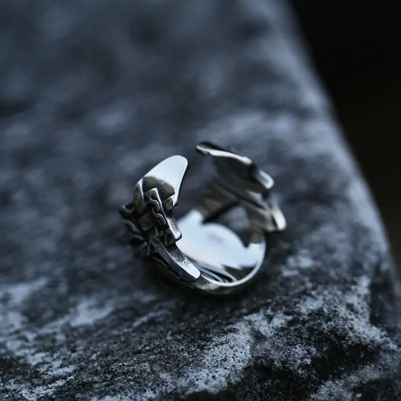 Ring – Nordisk Mytologi – Öppen ring med Skräckhjälmen - Bild 4